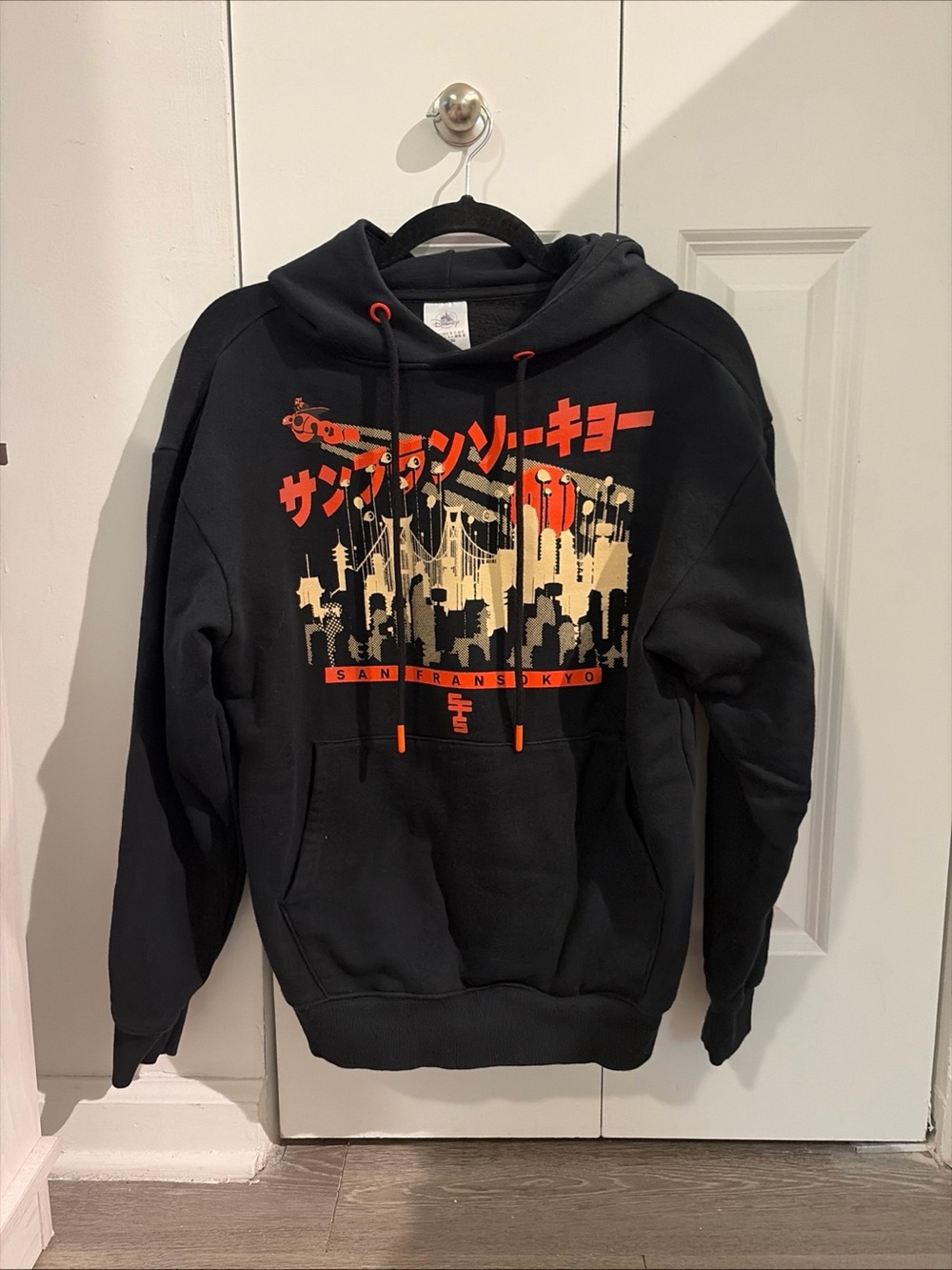 Disney Black Hoodie with Red and Cream Graphic - Picture 8 of 8